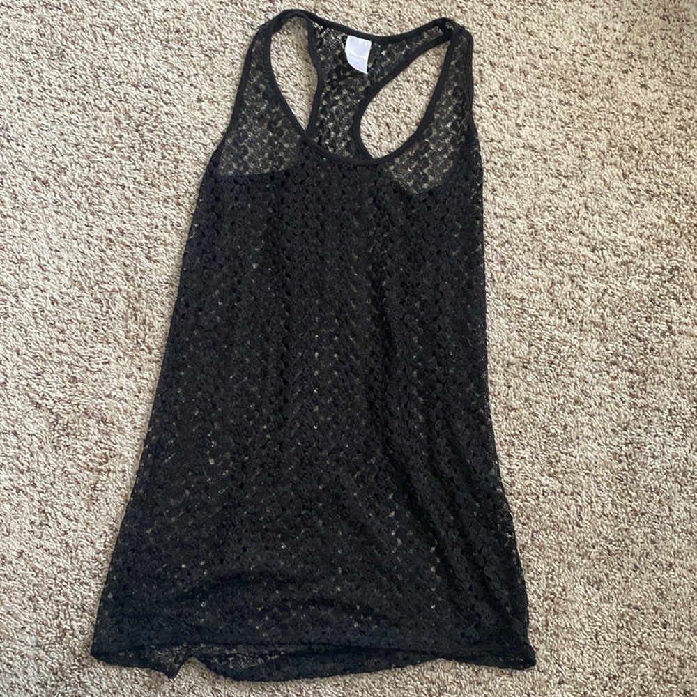 Black bathing suit cover up size small